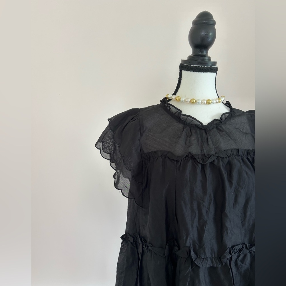 *NEW Flutter Sleeve Top in Cotton-Silk Voile - Picture 3 of 6